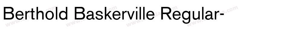 Berthold Baskerville Regular字体转换